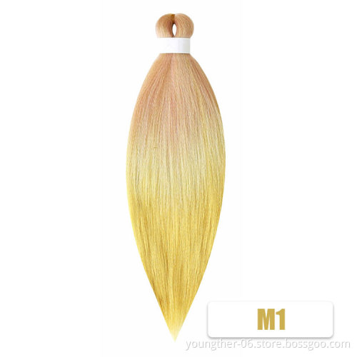 Pre Stretched Easy Braids Ombre Braiding Bomb New Passion Spring Twist Synthetic Crochet Easy Tz Braids Hair Soft
